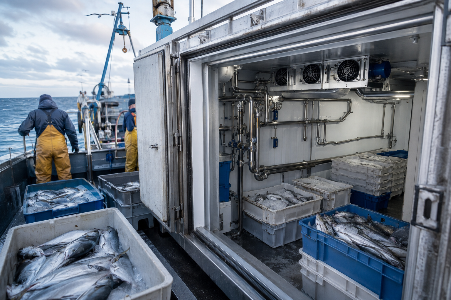 Refrigeración industrial a bordo de barcos pesqueros